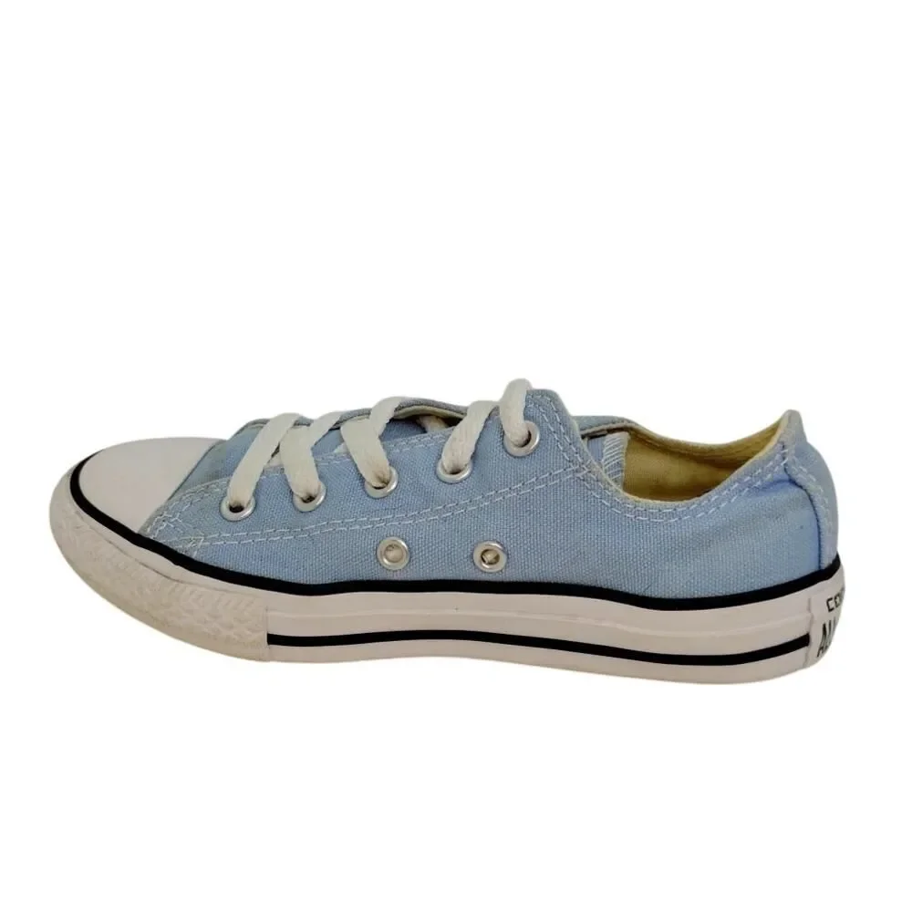 Converse All Star Girls Light Blue Low Top Sneakers - Size 13